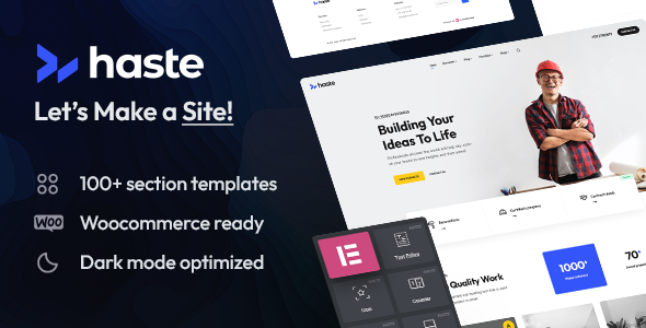Haste | Multipurpose & WooCommerce WordPress Elementor Theme - Business Corporate