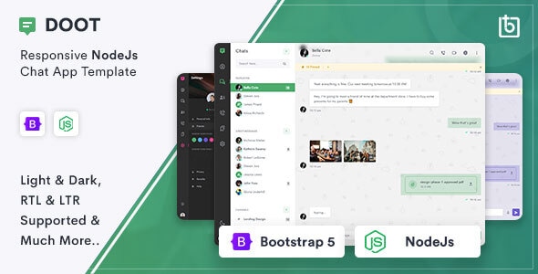 Doot - Nodejs MongoDB Socket.io Chat App - Admin Templates Site Templates