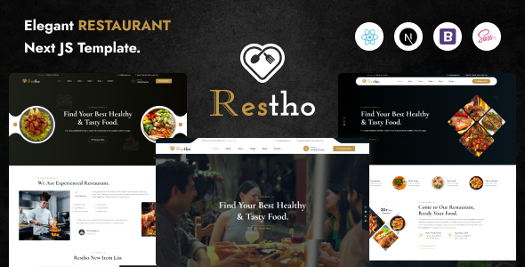 Restho - Restaurant React Next.js Template - Restaurants & Cafes Entertainment