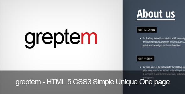 GReptem - HTML 5 CSS3 Simple One page - Creative Site Templates