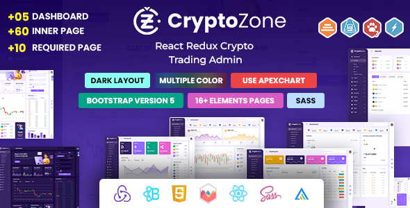 CryptoZone | React Crypto Trading Admin Dashboard Template - Admin Templates Site Templates