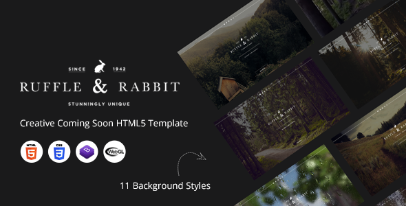 Rabbit - Creative Coming Soon HTML5 Template - Under Construction Specialty Pages