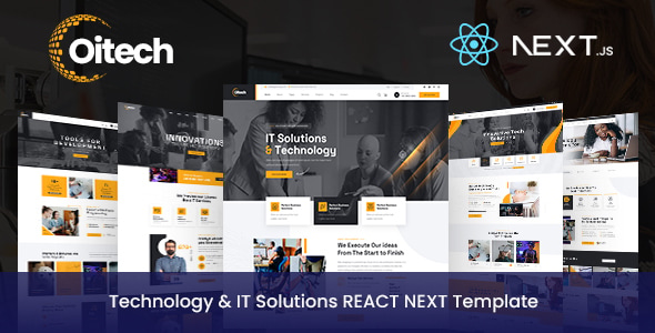 Oitech - Technology & IT Solutions React Next Template - Software Technology
