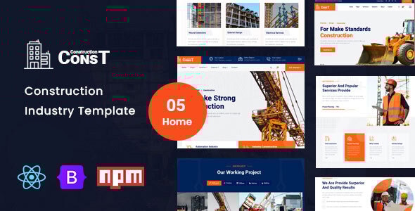 Const - Construction React Template - Business Corporate