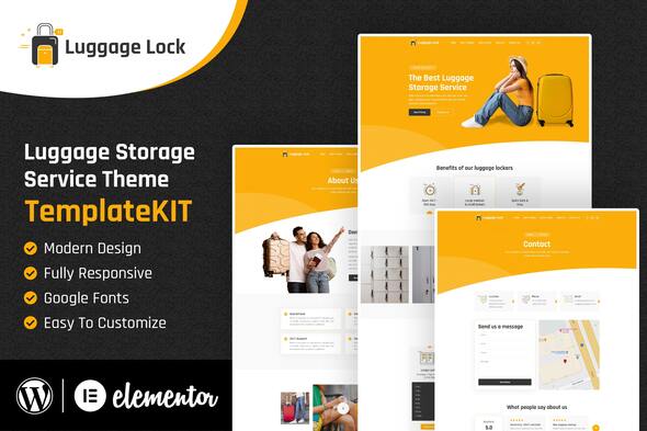 Luggage Lock - Elementor Template Kit - Business & Services Elementor