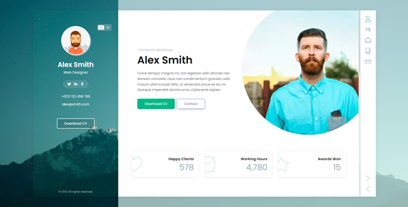 Resume / CV / vCard - Virtual Business Card Personal