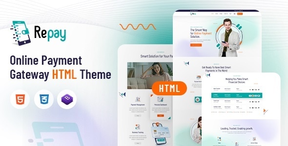 Repay | Payment Gateway HTML Template - Business Corporate
