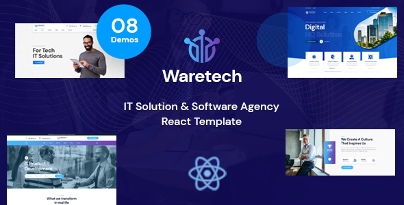Waretech - IT Solutions & Technology React Template - Software Technology
