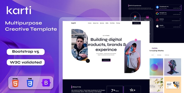 Karti - Multipurpose Creative Template - Creative Site Templates