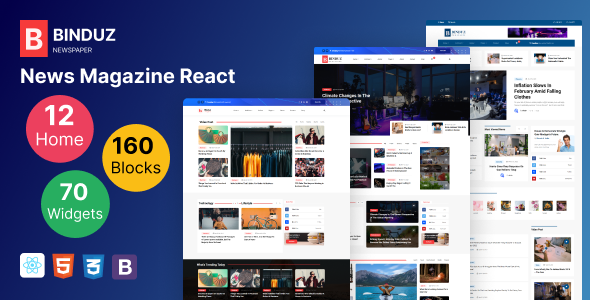 Binduz - React Newspaper Template - Miscellaneous Site Templates