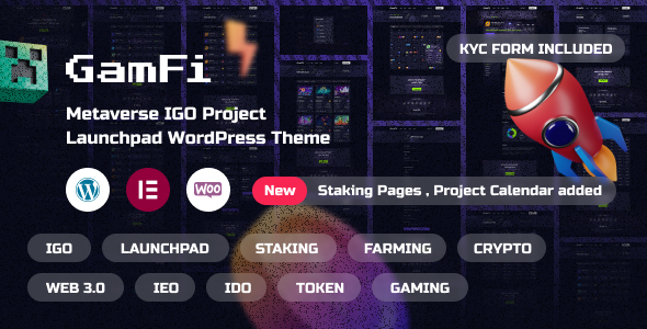 GamFi - IGO Launchpad WordPress Theme - Technology WordPress