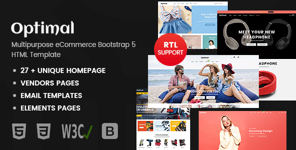 Optimal - eCommerce HTML Template - Retail Site Templates