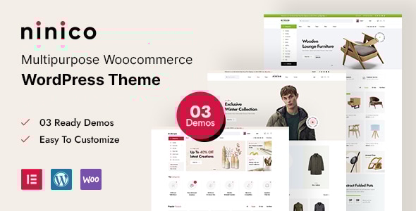 Ninico - Minimal WooCommerce WordPress Theme - WooCommerce eCommerce