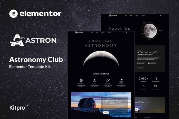 Astron - Astronomy Elementor Template Kit - Education Elementor