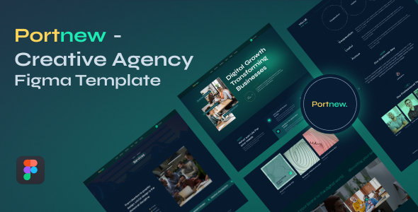Portnew - Creative Agency Figma Template - Figma UI Templates