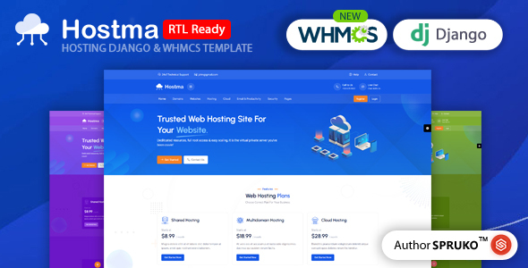 Hostma – Hosting Django & WHMCS Template - Hosting Technology