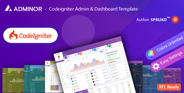 Adminor β CodeIgniter Admin and Dashboard Template - Admin Templates Site Templates