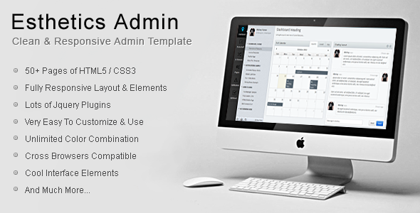 Esthetics Admin-Clean Admin Template - Admin Templates Site Templates