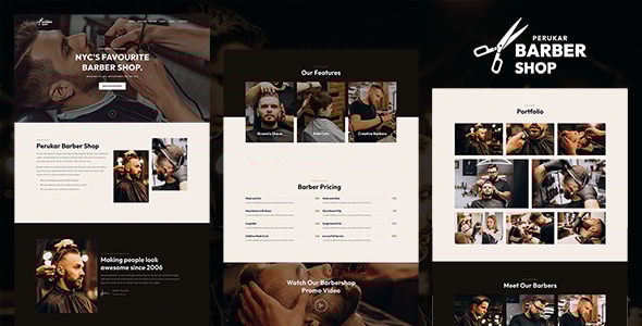 Perukar - Barber WordPress Theme - Health & Beauty Retail