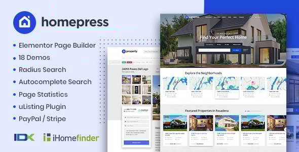 HomePress - Real Estate WordPress Theme - Real Estate WordPress