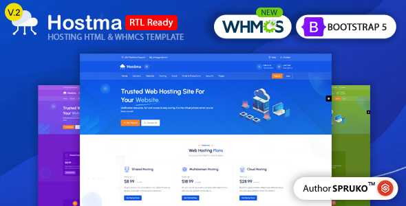 Hostma – Hosting HTML & WHMCS Template - Hosting Technology