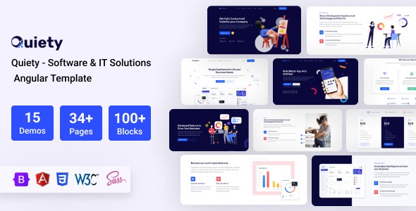Quiety – Software & IT Solutions Angular Template - Software Technology