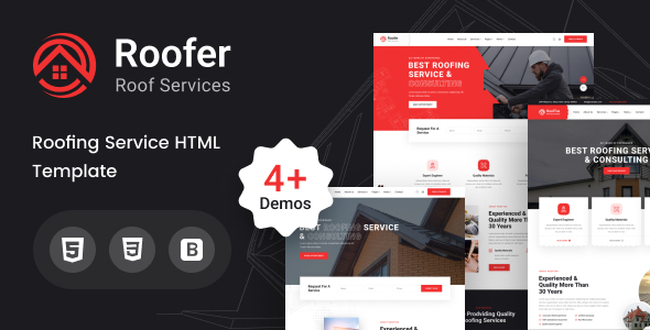 Roofer - Roofing Services HTML Template - Business Corporate