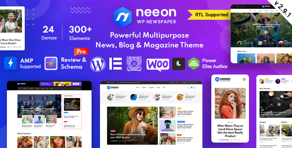 Neeon - WordPress News Magazine Theme - News / Editorial Blog / Magazine