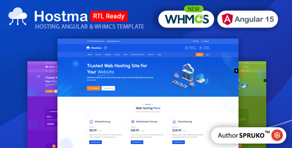 Hostma - Hosting Angular & WHMCS Template - Hosting Technology