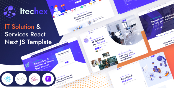 Itechex - IT Solution & Services React Next JS Template - Software Technology