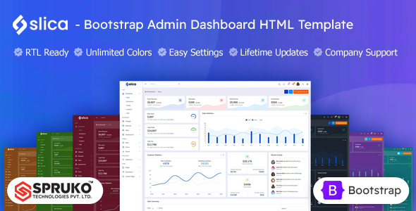 Slica – Bootstrap Admin & Dashboard HTML Template - Admin Templates Site Templates