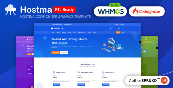 Hostma - Hosting Codeigniter & WHMCS Template - Hosting Technology