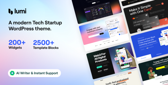 Lumi - Tech Startup WordPress Theme - Technology WordPress