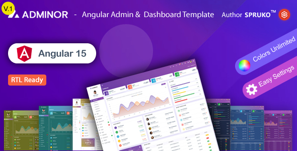 Adminor - Angular Admin & Dashboard Template - Admin Templates Site Templates