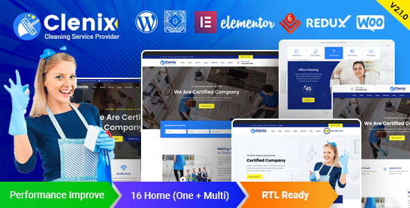 Clenix - Cleaning Services WordPress Theme - Business Corporate