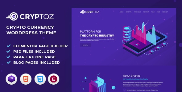 Cryptoz | ICO And Crypto WordPress Theme - Software Technology