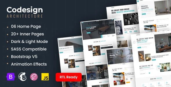 CoDesign - Architect & Interior Design HTML Template + RTL - Site Templates