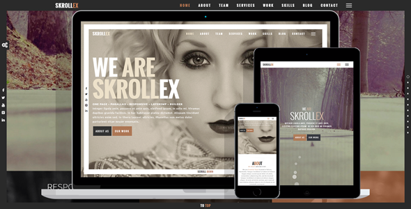 Skrollex - Creative One Page Parallax - WordPress Theme - Creative WordPress