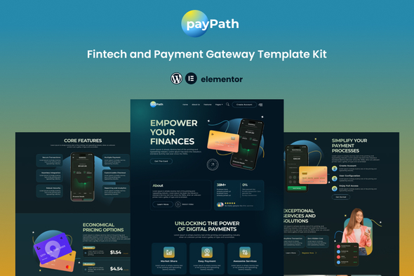 PayPath - Online Payment Gateway Elementor Template Kit - Finance & Law Elementor