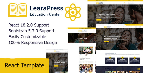 LearaPress - Education & Courses React Template - Corporate Site Templates
