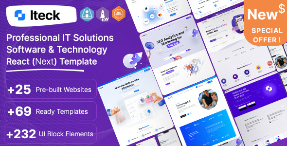 Iteck - React Next Js Software & Technology Template - Software Technology