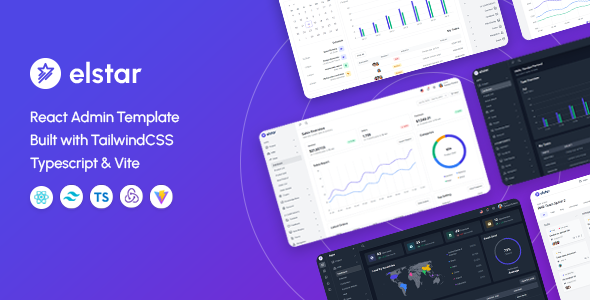 Elstar - React Admin Tailwind Template (React 19) - Admin Templates Site Templates