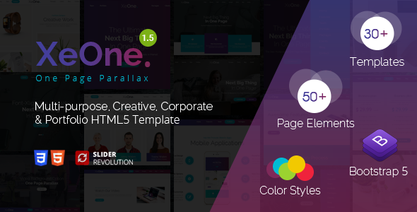 XeOne - One Page Parallax - Portfolio Creative