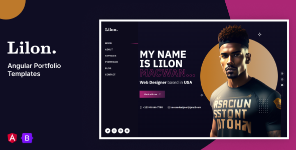 Lilon – Angular Personal Portfolio Template - Personal Site Templates