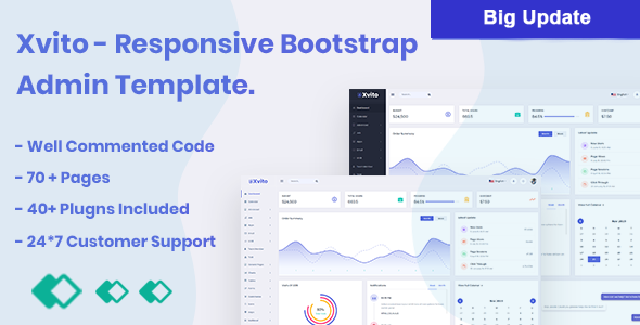 Xvito - Bootstrap Admin Template - Admin Templates Site Templates