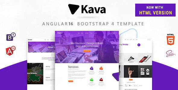 Kava - Angular 16, Bootstrap 4 and Html Multipurpose Site Template - Miscellaneous Site Templates