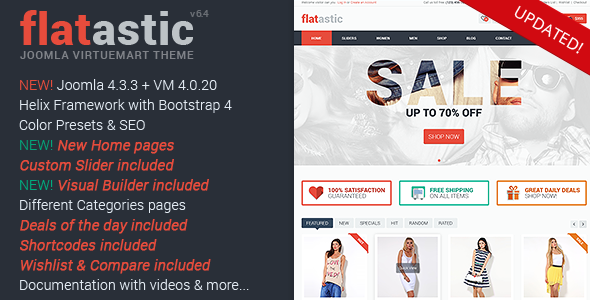 Flatastic Responsive Multipurpose VirtueMart Theme - VirtueMart Joomla