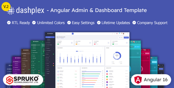 Dashplex - Angular Admin & Dashboard Template - Admin Templates Site Templates