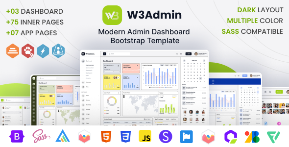 W3Admin - Modern Admin Dashboard Bootstrap Template - Admin Templates Site Templates