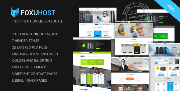 Foxuhost - Web Hosting, Responsive HTML Template - Hosting Technology